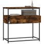 vidaXL Mesa consola madera de ingeniería roble ahumado 75x40x75 cm