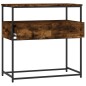 vidaXL Mesa consola madera de ingeniería roble ahumado 75x40x75 cm
