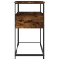 vidaXL Mesa consola madera de ingeniería roble ahumado 75x40x75 cm