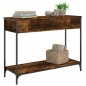 vidaXL Mesa consola madera contrachapada roble ahumado 100x34,5x75 cm vidaXL Mesa consola madera contrachapada roble ahumado 100x34,5x75 cm