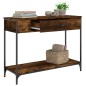vidaXL Mesa consola madera contrachapada roble ahumado 100x34,5x75 cm vidaXL Mesa consola madera contrachapada roble ahumado 100x34,5x75 cm