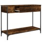 vidaXL Mesa consola madera contrachapada roble ahumado 100x34,5x75 cm vidaXL Mesa consola madera contrachapada roble ahumado 100x34,5x75 cm