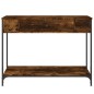 vidaXL Mesa consola madera contrachapada roble ahumado 100x34,5x75 cm vidaXL Mesa consola madera contrachapada roble ahumado 100x34,5x75 cm