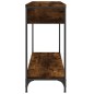 vidaXL Mesa consola madera contrachapada roble ahumado 100x34,5x75 cm vidaXL Mesa consola madera contrachapada roble ahumado 100x34,5x75 cm