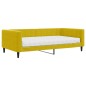 vidaXL Sofá cama con colchón terciopelo amarillo 100x200 cm
