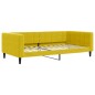vidaXL Sofá cama con colchón terciopelo amarillo 100x200 cm