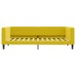 vidaXL Sofá cama con colchón terciopelo amarillo 100x200 cm