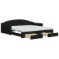 vidaXL Sofá cama nido con cajones tela negro 100x200 cm vidaXL Sofá cama nido con cajones tela negro 100x200 cm