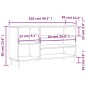 vidaXL Mueble zapatero madera contrachapada roble Sonoma 102x36x60 cm vidaXL Mueble zapatero madera contrachapada roble Sonoma 102x36x60 cm