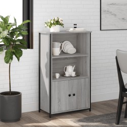vidaXL Aparador alto madera de ingeniería gris Sonoma 62x32x103,5 cm
