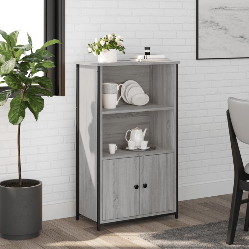 vidaXL Aparador alto madera de ingeniería gris Sonoma 62x32x103,5 cm vidaXL Aparador alto madera de ingeniería gris Sonoma 62x32x103,5 cm