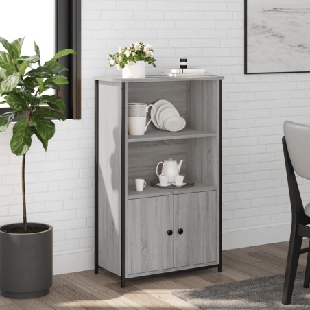 vidaXL Aparador alto madera de ingeniería gris Sonoma 62x32x103,5 cm