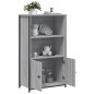 vidaXL Aparador alto madera de ingeniería gris Sonoma 62x32x103,5 cm vidaXL Aparador alto madera de ingeniería gris Sonoma 62x32x103,5 cm