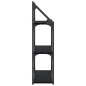 vidaXL Estantería pared 3 niveles madera ingeniería negro 60x21x78,5cm vidaXL Estantería pared 3 niveles madera ingeniería negro 60x21x78,5cm