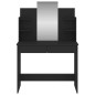 vidaXL Tocador con espejo negro 96x39x142 cm