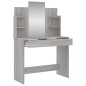 vidaXL Tocador con espejo color gris Sonoma 96x39x142 cm vidaXL Tocador con espejo color gris Sonoma 96x39x142 cm