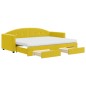 vidaXL Sofá cama nido con cajones terciopelo amarillo 80x200 cm vidaXL Sofá cama nido con cajones terciopelo amarillo 80x200 cm