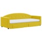 vidaXL Sofá cama nido con cajones terciopelo amarillo 80x200 cm vidaXL Sofá cama nido con cajones terciopelo amarillo 80x200 cm