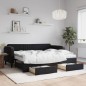 vidaXL Sofá cama nido con cajones terciopelo negro 90x200 cm vidaXL Sofá cama nido con cajones terciopelo negro 90x200 cm