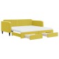 vidaXL Sofá cama nido con cajones terciopelo amarillo 100x200 cm