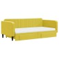 vidaXL Sofá cama nido con cajones terciopelo amarillo 100x200 cm