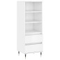 vidaXL Aparador alto madera contrachapada blanco brillo 40x36x110 cm vidaXL Aparador alto madera contrachapada blanco brillo 40x36x110 cm