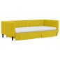 vidaXL Sofá cama nido con cajones terciopelo amarillo 90x200 cm