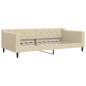 vidaXL Sofá cama nido con cajones tela color crema 100x200 cm vidaXL Sofá cama nido con cajones tela color crema 100x200 cm
