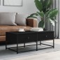 vidaXL Mesa de centro madera de ingeniería negro 100x51x40 cm vidaXL Mesa de centro madera de ingeniería negro 100x51x40 cm