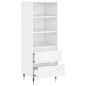 vidaXL Aparador alto madera contrachapada blanco brillo 40x36x110 cm vidaXL Aparador alto madera contrachapada blanco brillo 40x36x110 cm