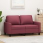 vidaXL Sofá de 2 plazas de tela rojo tinto 120 cm vidaXL Sofá de 2 plazas de tela rojo tinto 120 cm