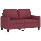 vidaXL Sofá de 2 plazas de tela rojo tinto 120 cm vidaXL Sofá de 2 plazas de tela rojo tinto 120 cm