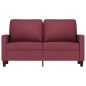 vidaXL Sofá de 2 plazas de tela rojo tinto 120 cm vidaXL Sofá de 2 plazas de tela rojo tinto 120 cm