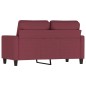 vidaXL Sofá de 2 plazas de tela rojo tinto 120 cm vidaXL Sofá de 2 plazas de tela rojo tinto 120 cm
