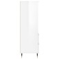 vidaXL Aparador alto madera contrachapada blanco brillo 40x36x110 cm vidaXL Aparador alto madera contrachapada blanco brillo 40x36x110 cm