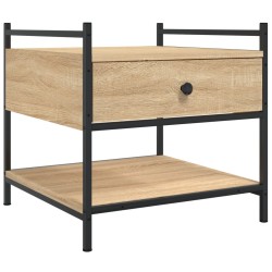 vidaXL Mesa de centro madera de ingeniería roble Sonoma 50x50x50 cm