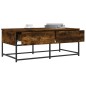 vidaXL Mesa de centro madera de ingeniería roble ahumado 100x51x40 cm vidaXL Mesa de centro madera de ingeniería roble ahumado 100x51x40 cm