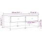 vidaXL Mesa de centro madera de ingeniería roble ahumado 100x51x40 cm vidaXL Mesa de centro madera de ingeniería roble ahumado 100x51x40 cm