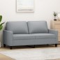 vidaXL Sofá de 2 plazas de tela gris claro 140 cm vidaXL Sofá de 2 plazas de tela gris claro 140 cm