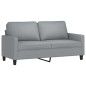 vidaXL Sofá de 2 plazas de tela gris claro 140 cm vidaXL Sofá de 2 plazas de tela gris claro 140 cm