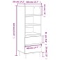 vidaXL Aparador alto madera contrachapada blanco brillo 40x36x110 cm vidaXL Aparador alto madera contrachapada blanco brillo 40x36x110 cm