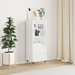 vidaXL Aparador alto madera contrachapada blanco 40x36x110 cm