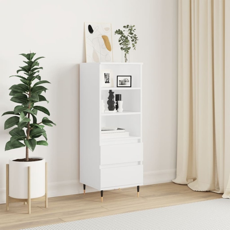 vidaXL Aparador alto madera contrachapada blanco 40x36x110 cm vidaXL Aparador alto madera contrachapada blanco 40x36x110 cm