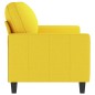 vidaXL Sofá de 2 plazas de tela amarillo claro 140 cm vidaXL Sofá de 2 plazas de tela amarillo claro 140 cm