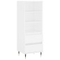 vidaXL Aparador alto madera contrachapada blanco 40x36x110 cm vidaXL Aparador alto madera contrachapada blanco 40x36x110 cm