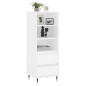 vidaXL Aparador alto madera contrachapada blanco 40x36x110 cm vidaXL Aparador alto madera contrachapada blanco 40x36x110 cm