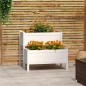 vidaXL Jardinera madera maciza de pino blanco 84,5x84x75 cm vidaXL Jardinera madera maciza de pino blanco 84,5x84x75 cm