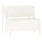 vidaXL Jardinera madera maciza de pino blanco 84,5x84x75 cm vidaXL Jardinera madera maciza de pino blanco 84,5x84x75 cm