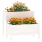 vidaXL Jardinera madera maciza de pino blanco 84,5x84x75 cm vidaXL Jardinera madera maciza de pino blanco 84,5x84x75 cm