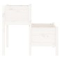vidaXL Jardinera madera maciza de pino blanco 84,5x84x75 cm vidaXL Jardinera madera maciza de pino blanco 84,5x84x75 cm